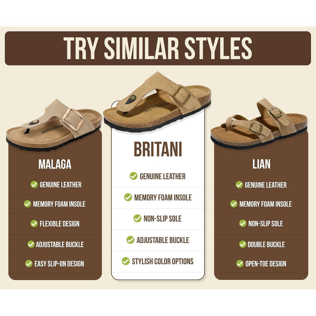 Project Cloud Womens Sandals 100% Genuine Leather Thong Sandals For Women - Memory Foam Insole Women Sandals - Non-Slip Flip Flops For Women - Lightweight Sandals Women Footwear 2026