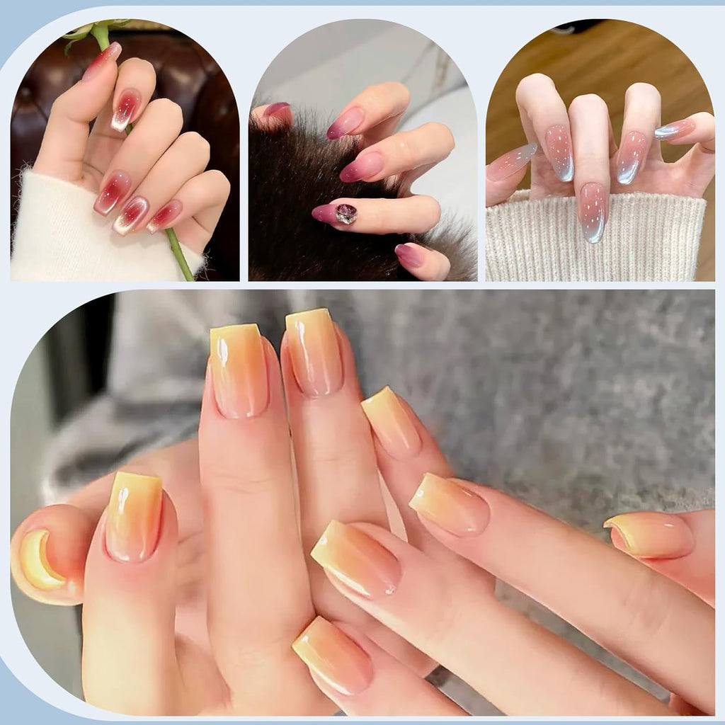 200 PCS Nail Sponge Nail Art Sponge with 1 Grab Pen Nails Art Tools Set DIY Nails Design Accessories for Salon & Home Use