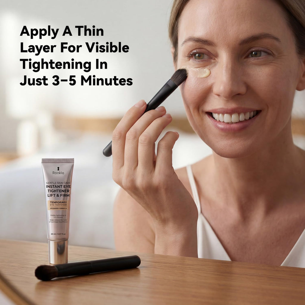 Ronkie Instant Firm Eye Tightener: Upgraded Formula For Women Helps Reduce Eye Bags Puffiness And Wrinkles In 3-5 Minutes When Time Matters 0.67 Oz