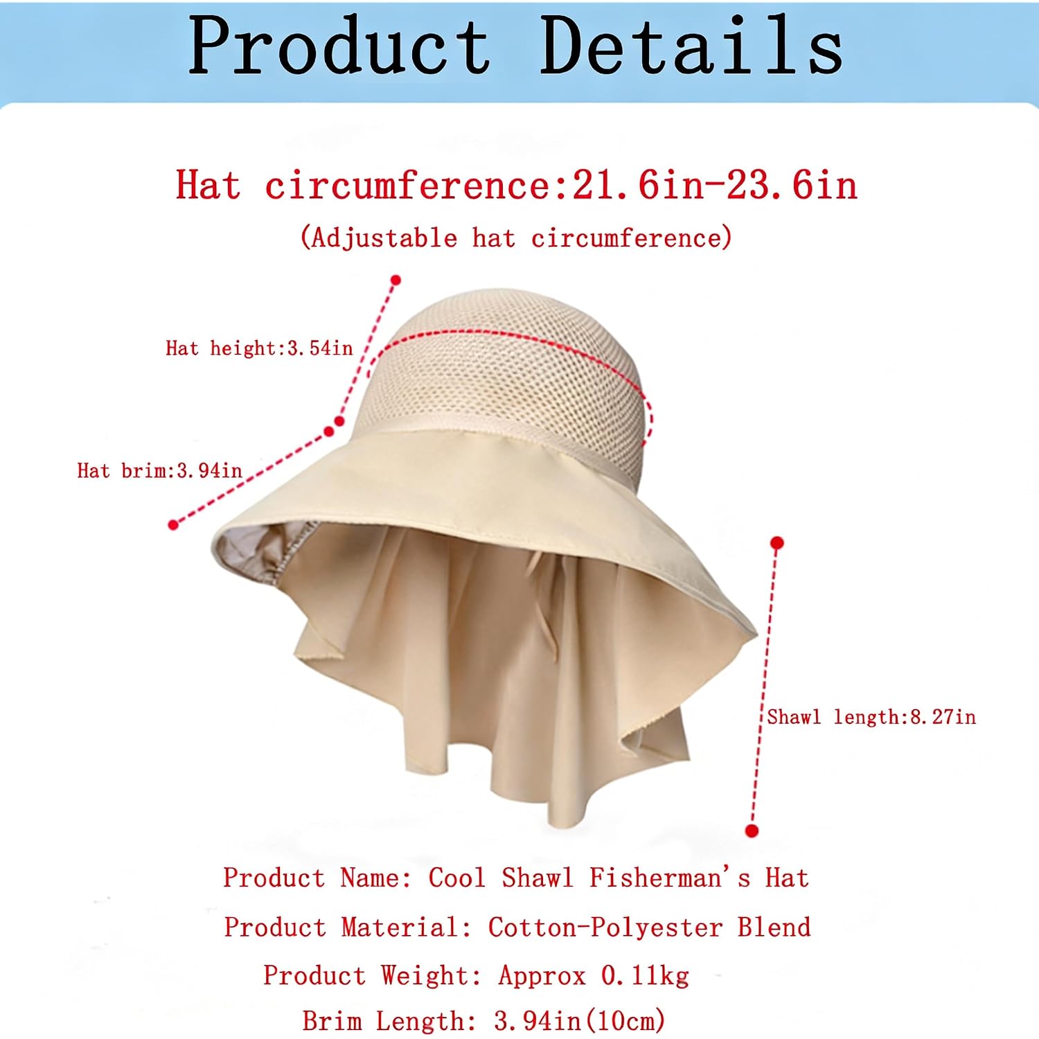 Sun Hats for Women Wide Brim Foldable Bucket Cap with Neck Flap Outdoor UV Protection Beach Hat for Summer Travel Beige
