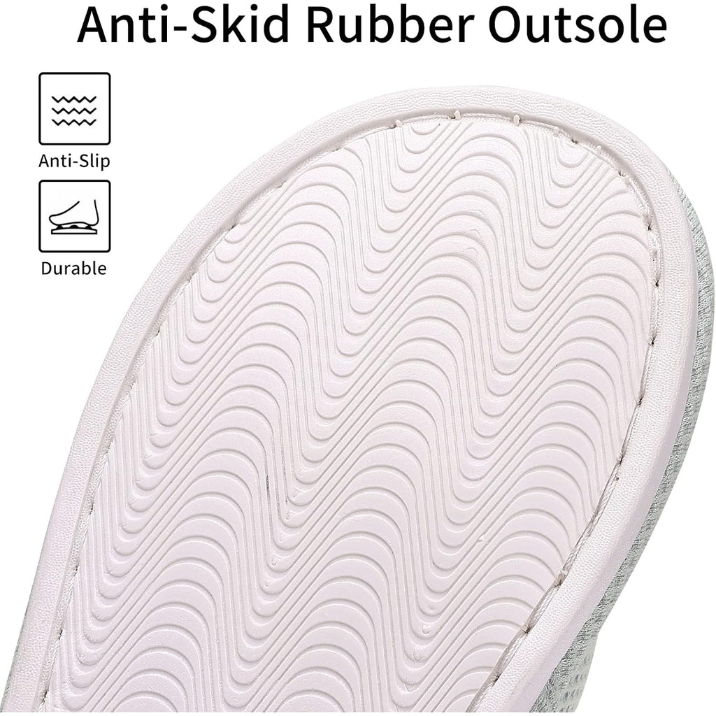 Summer House Slippers For Women Men Breathable Waffle Indoor Slippers Slip-On Open Toe Home Shoes