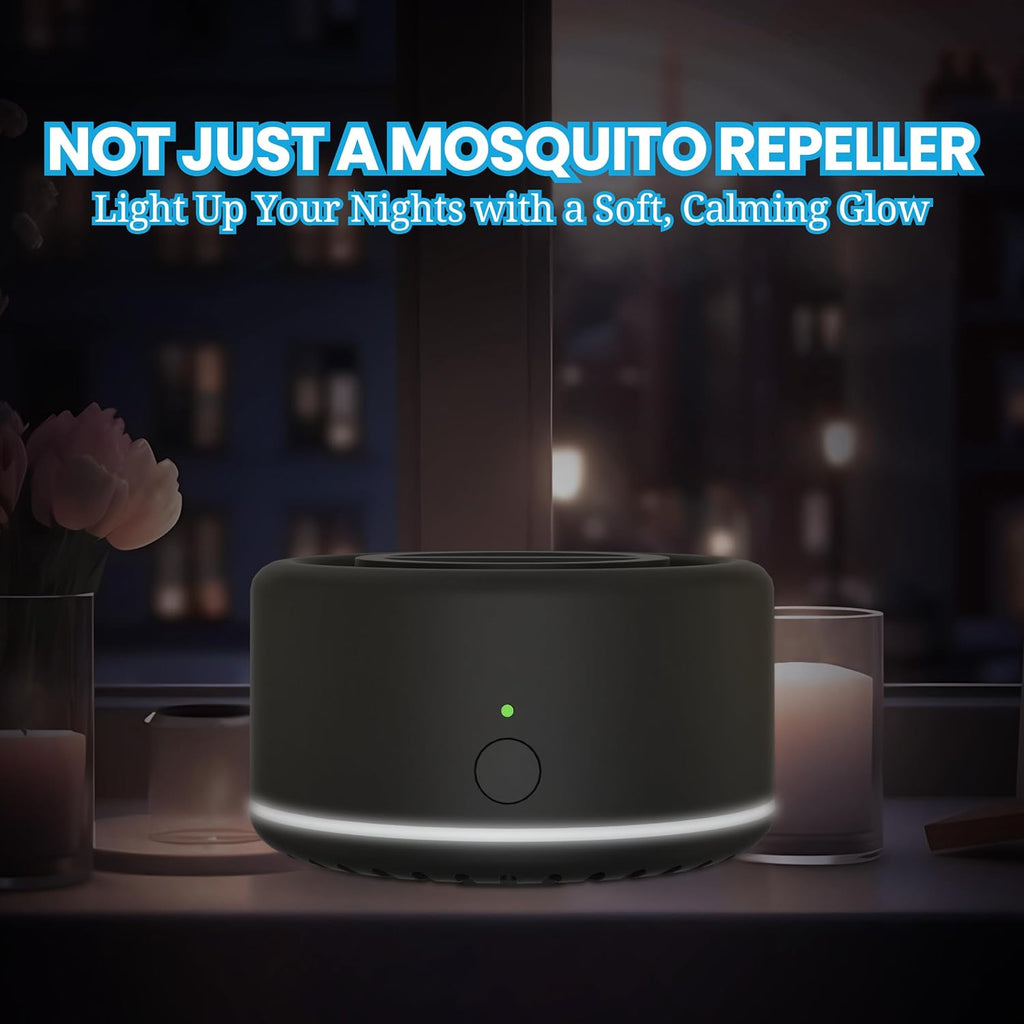 Virine Mosquito Repeller With Adapter, Portable Mosquito Repellent Device With 2 Refills, Fan-Powered Diffusion, Usb-C Rechargeable For Patio, Camping, Backyard And Outdoor Use