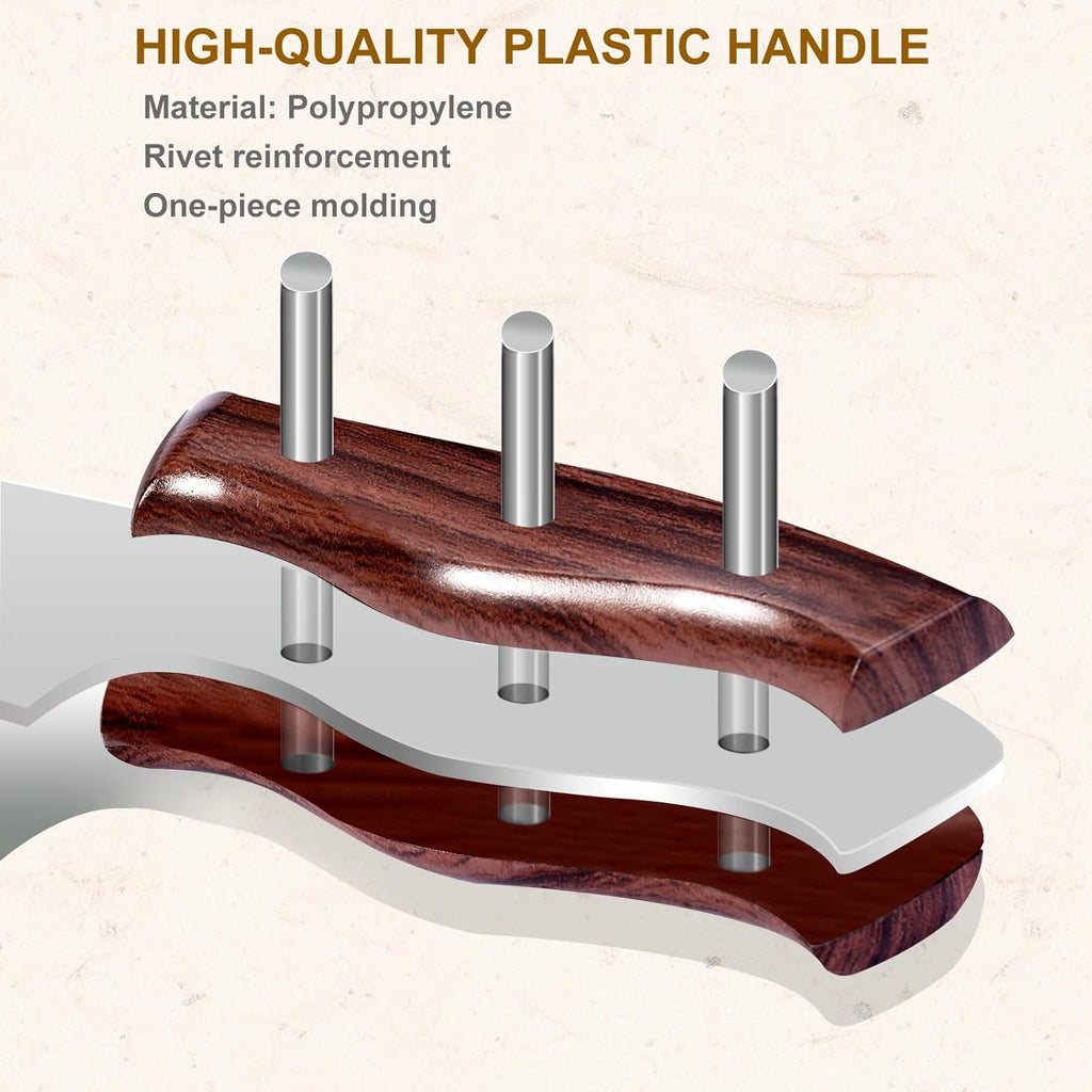 Professional Meat Cleaver Knife, 7 Inch Butcher Knife, Heavy Duty Bone Chopper, Ultra Sharp High Carbon Steel Blade, Ergonomic Non-Slip Handle for Bone Cutting, Vegetable Chopping, Restaurant, Kitchen