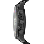 Fossil Men's Gen 6 44mm Stainless Steel and Silicone Touchscreen Smart Watch, Color: Black (Model: FTW4061V)