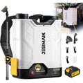 Jesimaik Battery Powered Backpack Sprayer, 120 Psi Handle-Mounted Pressure Control, 4.8 Gallon, 4.0Ah Battery Operated Weed Sprayer With Telescopic Wand & 5 Nozzles For Weed, Lawn & Garden