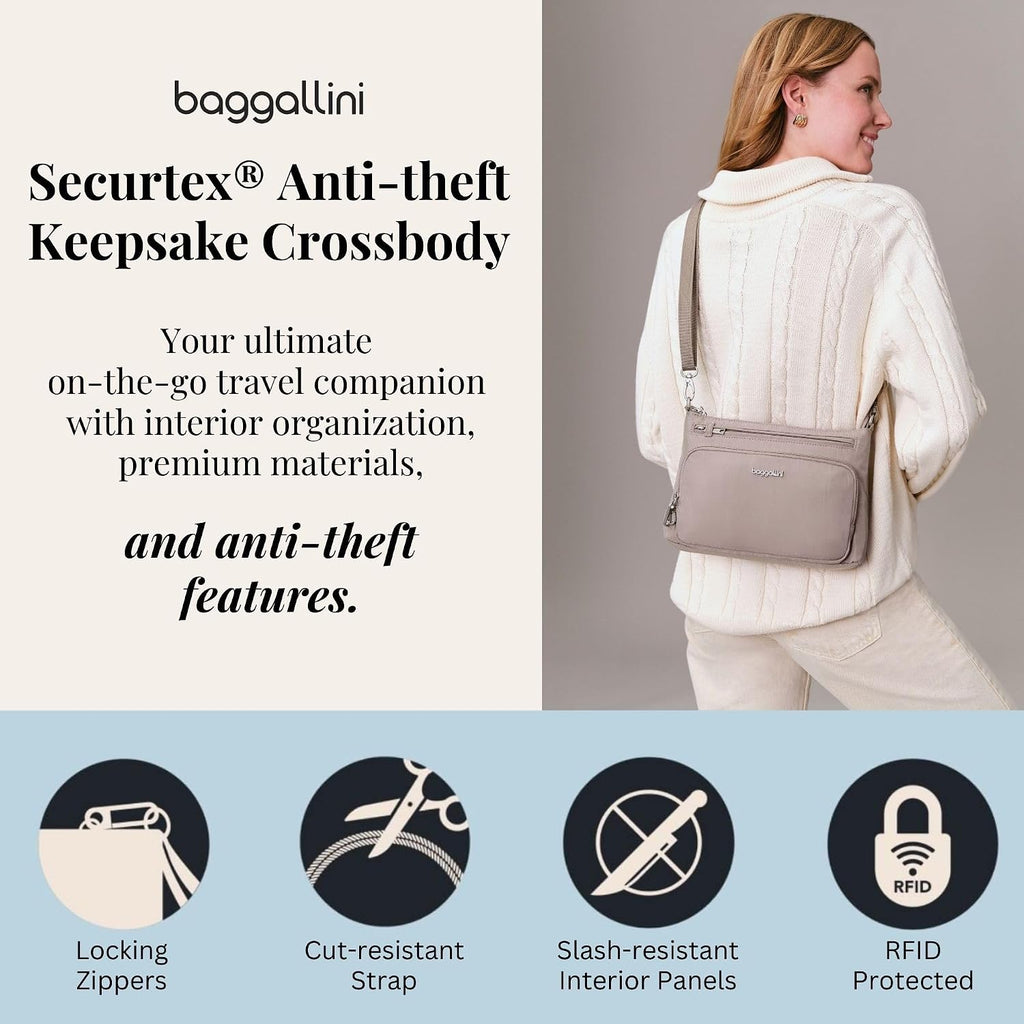 Baggallini Securtex Anti-Theft Keepsake Crossbody