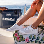 Olukai Kahakai Women'S Waterproof Leather Athletic Sneakers, Versatile Lace-Up Shoes With Drop-In Heel, Water Resistant & Supportive, All-Day Comfort