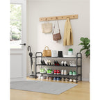 Kitsure Shoe Rack, 39" Wide Extra-Long Shoe Organizer, 3-Tier, Black | Closet, Front Door Entrance, Entryway, Stackable & Detachable Shelf, Closet Organizers And Storage