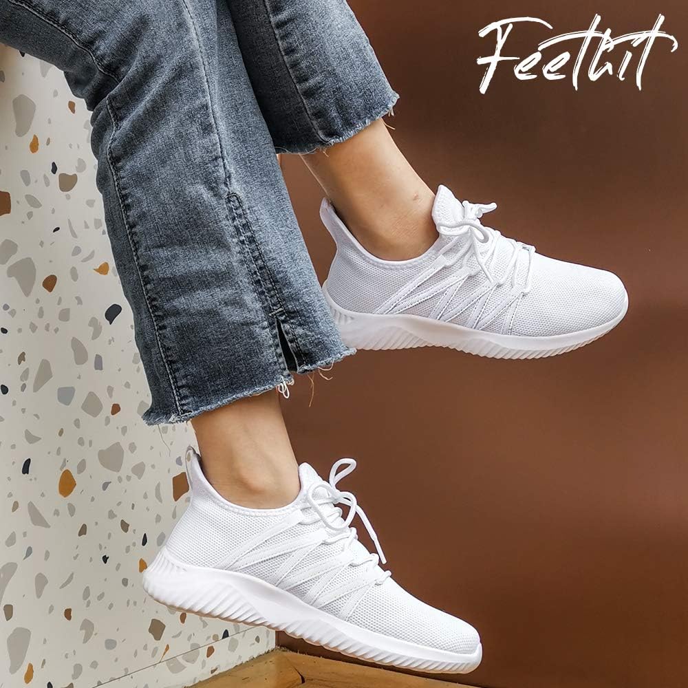 Feethit Womens Slip On Running Shoes Breathable Walking Shoes Lightweight Gym Workout Shoes Non Slip Fashion Sneakers