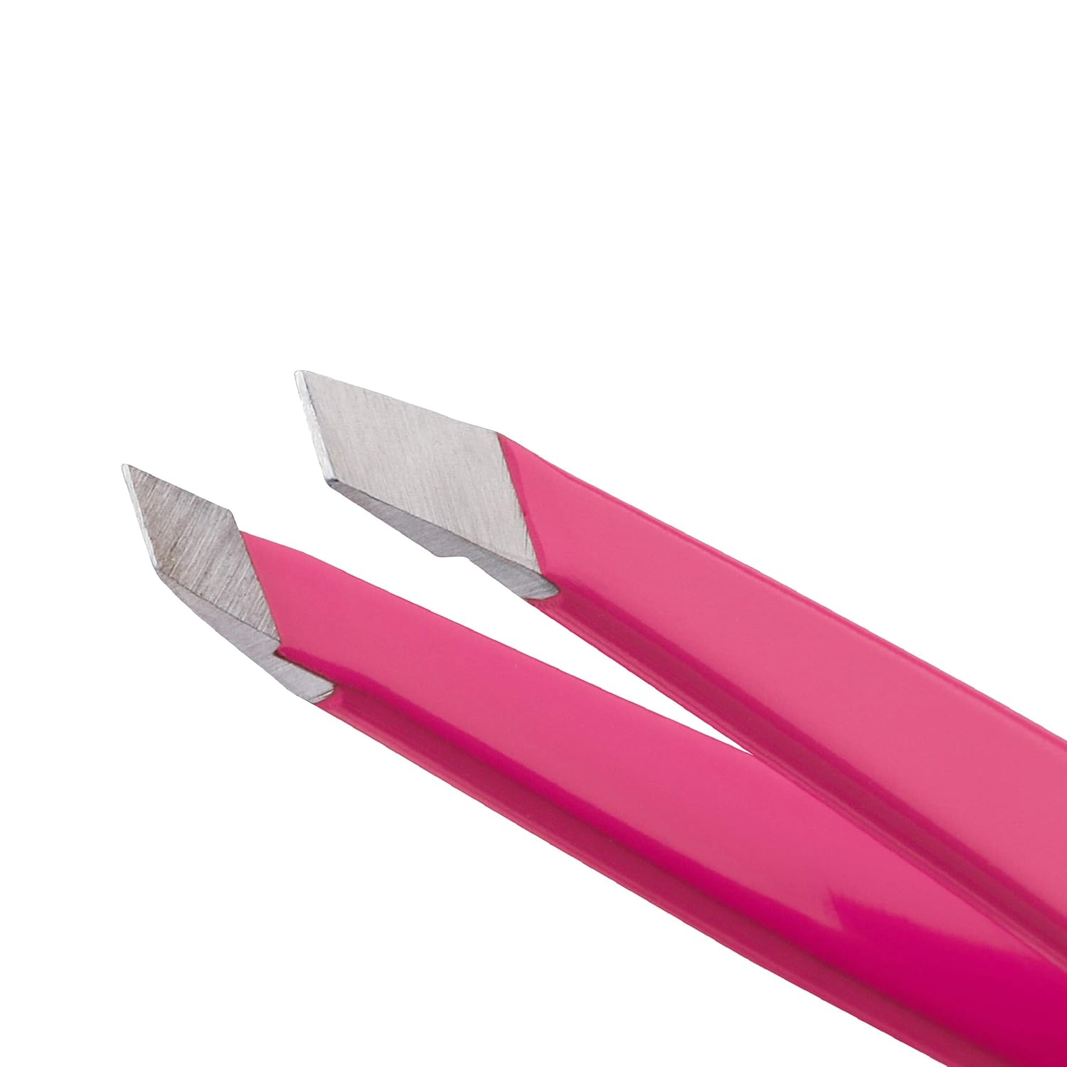 Tweezerman Mini Slant Tweezer - Tweezers for Eyebrows, Travel Tweezers for Eyebrows, Facial Hair (Neon Pink)
