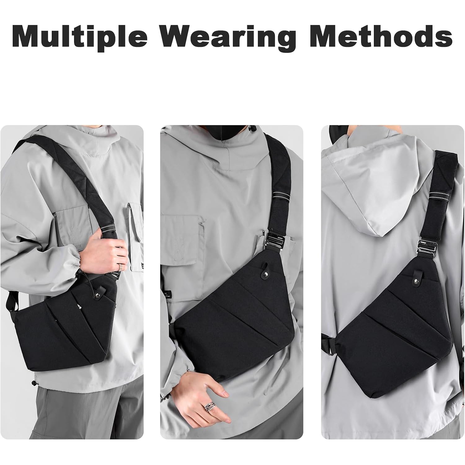 Anti Theft Travel Bag, One Shoulder Large Capacity Cross-Body Bag Chest Fashion Lightweight Sling Bags For Travel Sports
