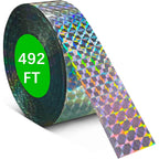 [492Ft] Effective Birds Scare Ribbon, Reflective Flash Reflectors To Keep Pigeons, Hawks, Woodpeckers, Geeses Away From Trees Plants Crops
