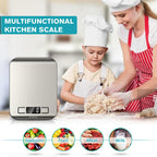 Ultrean Food Scale, Digital Kitchen Scale With Lcd Display, Weight Grams And Ounces For Baking Cooking And Meal Prep, 6 Units With Tare Function, 304 Stainless Steel, 11Lb (Batteries Included)