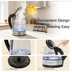 Azeus Electric Kettle 1500W Tea Kettle, 1.8L Large Capacity With Auto Shut-Off And Boil-Dry Protection, Bpa-Free