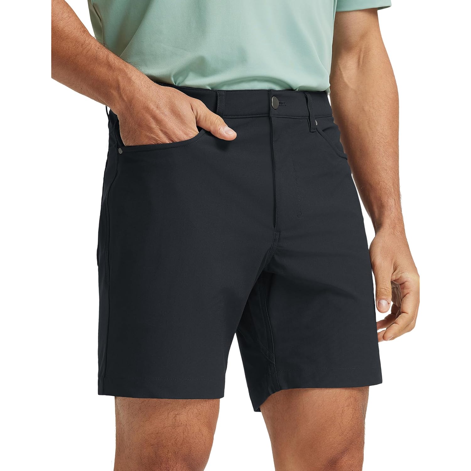 M Maelreg Golf Shorts Men 7" 9" Inseam Lightweight Quick Dry Stretch Flat Front Casual Moisture Wicking Mens Dress Shorts
