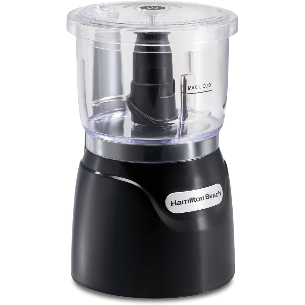 Hamilton Beach Electric Vegetable Chopper & Mini Food Processor, 3-Cup, 350 Watts, for Dicing, Mincing, and Puree, Black (72850)