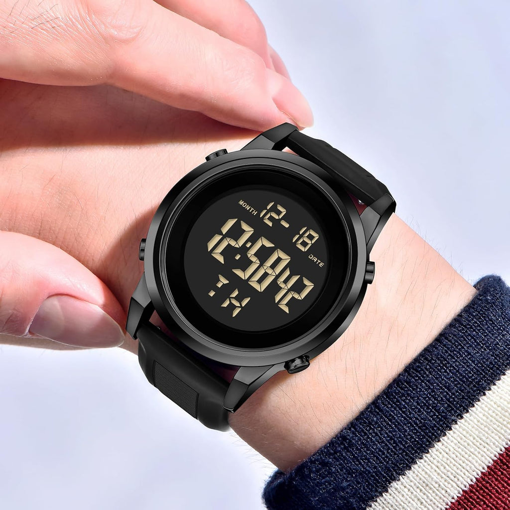 Military Silver Waterproof Sports Wrist Watches For Men Digital Tactical Mens Sport Watches Waterproof Military