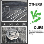 50Pcs Garden Stakes Staples + 50Pcs Gasket, Bakulyor 6 Inch Lawn Landscape Staples 11 Gauge U Shaped Galvanized Landscape Pins, Heavy Duty Yard Ground Pin For Weed Barrier Sod Fabric Decorations - 6"