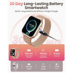 Smart Watch for Women for iPhone Android: 1.85" Smart Watch with 30 Days+ Battery Life Make/Recive Call Heart Rate SpO2 Sleep Monitor 120+ Sport IP68 Waterproof Fitness Tracker Watch Pedometer Reloj