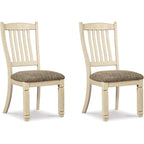 Signature Design By Ashley Bolanburg 20" Upholstered Dining Room Chair, Set Of 2, Antique White