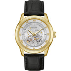 Bulova Men'S Classic Sutton 4-Hand Automatic Watch, 24-Hour Sub Dial, Open Aperture, Self-Winding, Exhibition Caseback, Double Curved Mineral Crystal, Luminous Hands, 42Mm