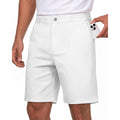 Wulcea Men'S Golf Shorts 9" Chino Stretch Fabric Elastic Waist Quick Dry Water Resistant Casual Dress Work With Phone Pocket