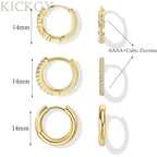 Gold Hoop Earrings for Women Trendy, Dainty Gold Stud Earrings 14K Gold Plated CZ Huggie Hoop Earrings Set Small Dangle Earrings Cute Cartilage Earring Sets for Multiple Piercing Jewelry Gifts