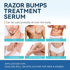 Razor Bumps Ingrown Hair Treatment: 3.38fl.oz Smoothing Solution for Body, Beard & Bikini Area Post Waxing After Shaving Serum for Ingrown Hair & Razor Burn - Women & Men