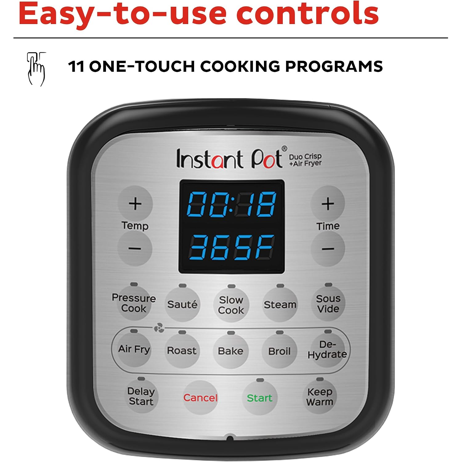 Instant Pot Duo Crisp 11-In-1 Air Fryer And Electric Pressure Cooker Combo With Multicooker Lids That Air Fries, Steams, Slow Cooks, Sautés, Dehydrates, & More, Free App With Over 800 Recipes, 6 Quart