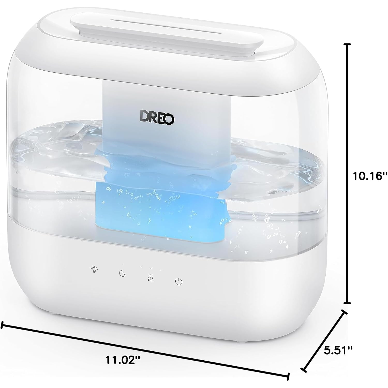 Dreo 4L Humidifiers For Bedroom, 36H Runtime, 28 Db Quiet, Hm311 | Easy To Refill & Clean, Bpa-Free, Nightlight, Supersized Air Humidifiers For Large Room, Baby Nurseries, Plants, Indoor