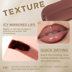 Hosaily Peel Off Lip Liner Stain Tattoo, Long Lasting Waterproof Lip Stain Peel Off, Tattoo Nude Lip Liner And Lip Gloss Combo, Non-Stick Cup Nourishing Lip Gloss Set Lipstick Makeup