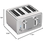 Black+Decker 4-Slice Toaster, Stainless Steel, Tr4900Ssd