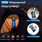 Solar Bug Zapper Outdoor Waterproof, Portable & Rechargeable Bug Zapper With Panel Sensor & Led Night Light Mosquitoes Zapper, Electric Fly Zapper For Home, Patio, Backyard, Camping