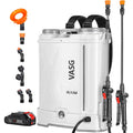 Battery Powered Backpack Sprayer 4 Gallon, 21V 2.6Ah Electric Weed Pump Sprayer With 6 Nozzles, Telescopic Wand (Stainless Steel + Plastic) For Garden Weed Lawn Yard Clean, Charger Included