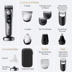 Braun Series 9 All-in-One Multi Grooming Kit for Men, 13-in-1 Beard Trimmer, Body Groomer, Hair Clipper and Manscaping for Face & Body, 9440