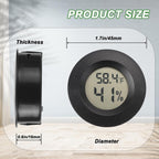 Mini Hygrometer Thermometer Digital Humidity Meter Indoor/Outdoor Humidity Monitor Reptile Thermometer For Greenhouse Garden Cellar Fahrenheit(℉)/ Celsius(℃) 2 Pack