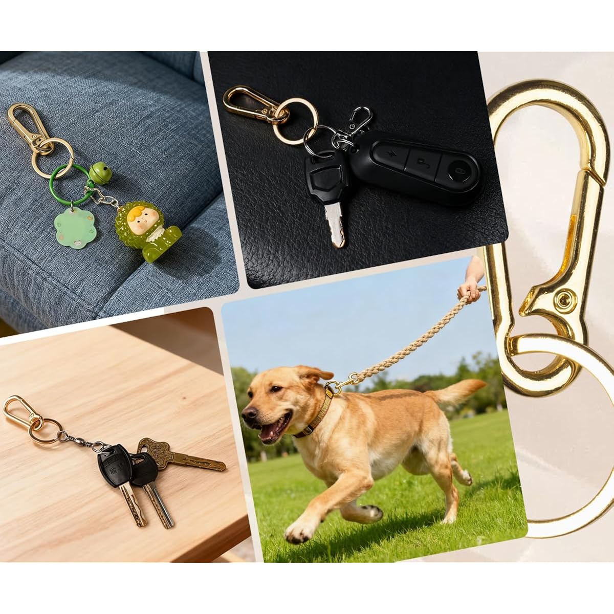 Metal Keychain Sets Keyring Carabiner Car Keychains for Men Women Key Accessories