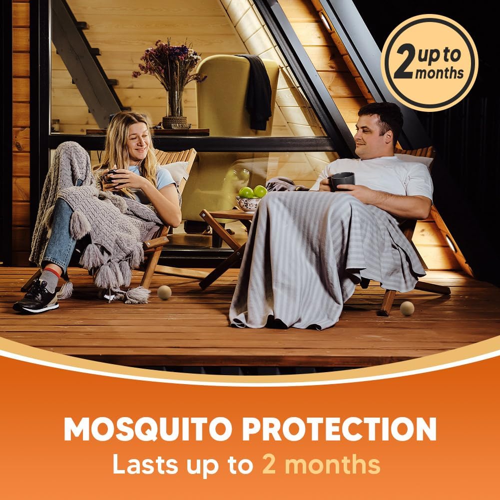 Scfkaof Mosquito Repellent Outdoor Patio, Mosquito Deterrent For Yard, Indoor Mosquito Repellent Balls, Mosquito Repeller For Patio, Keep Mosquito Away, Covers 120 Sq. Ft, 60 Days Protection-8 Packs