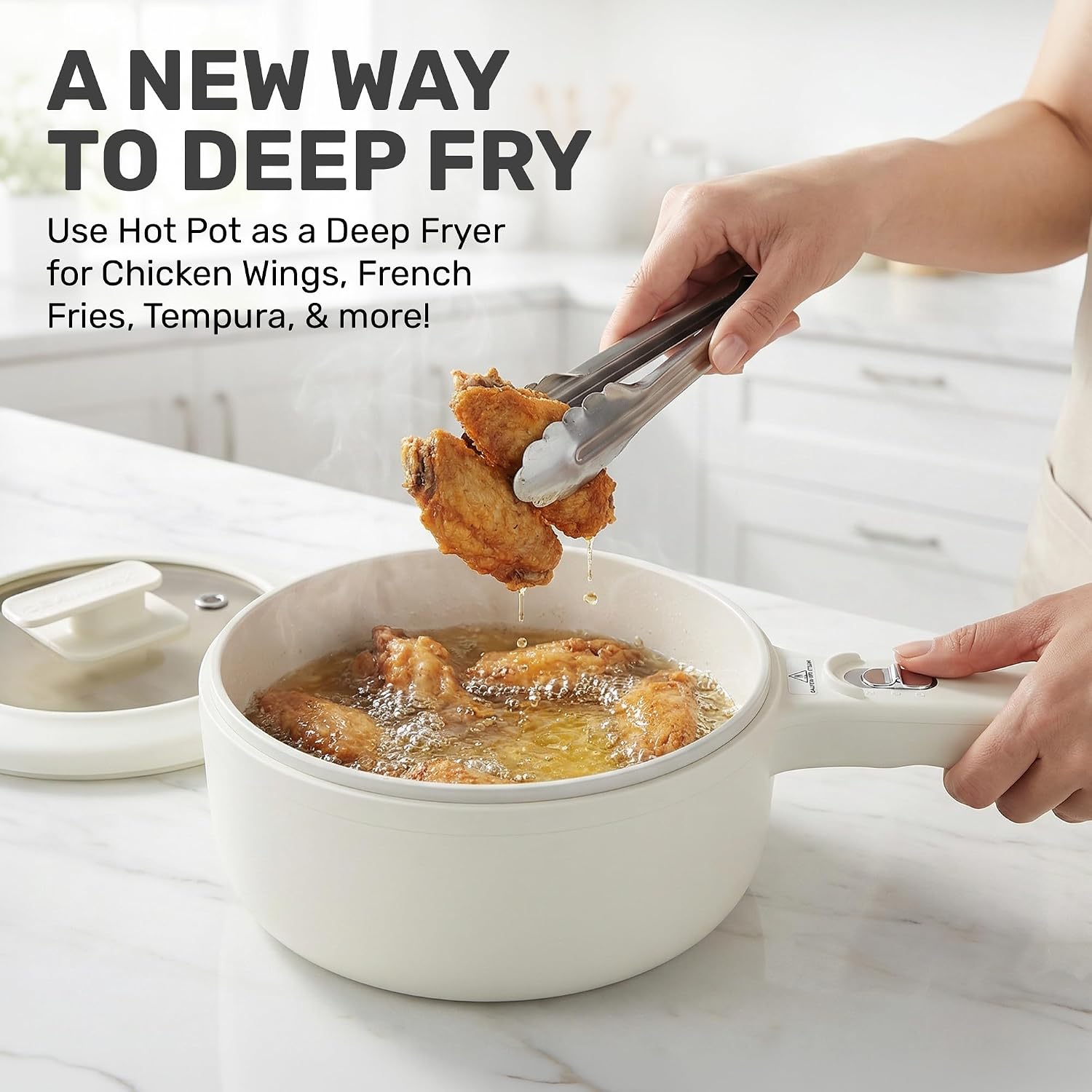 Ceramax Pro 1.5L Electric Hot Pot With Lid & Steamer | Adjustable Temp, Non Toxic Ceramic Cooker Skillet For Ramen, Eggs, Pasta For Dorms, Camping, Rv - New Improved 2026 Model