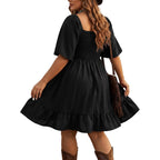 Women'S Plus Size Western Embroidered Floral Boho Dress Country Concert Cowgirl Outfits A Line Flowy Summer Midi Dress