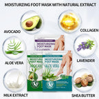 18 Pack Moisturizing Foot Mask, Hydrating Foot Masks for Dry Cracked Feet, Moisturizing Socks Dry Skin Moisturizer for Soft and Smooth Touch Feet, Foot Care Spa Gifts for Women Men Mothers Day Gifts