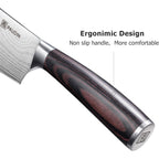 PAUDIN Nakiri Knife - 7" Razor Sharp Meat Cleaver and Vegetable Kitchen Knife, High Carbon Stainless Steel, Multipurpose Asian Chef Knife for Home and Kitchen with Ergonomic Handle