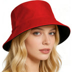 Bucket Hat For Men And Women 2-In-1 Reversible Sun Protection Fashion Flat Top Cap For Fishing Travel Beach Sports