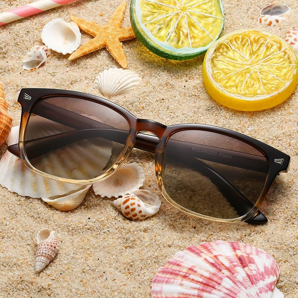 DUSHINE Polarized Sunglasses for Women Classic Retro Style UV400 Protection Vacation Beach Outfits Fashion Sunnies