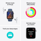 Apple Watch SE (2nd Gen) [GPS 40mm] Smartwatch with Midnight Aluminum Case with Midnight Sport Loop. Fitness & Sleep Tracker, Crash Detection, Heart Rate Monitor, Carbon Neutral