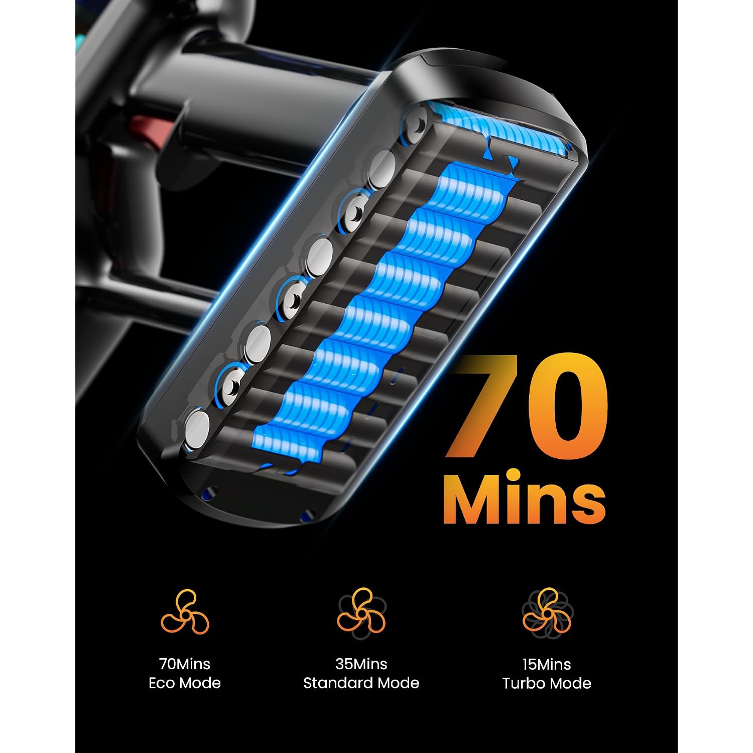 Cordless Vacuum Cleaner, 65Kpa 650W 70Mins Stick Vacuum Cordless With Three Suction Modes, Self-Standing&Led Touch Screen, Anti-Tangle Brush, Vacuum Cleaners For Home/Pet Hair/Hardwood Floors/Carpet