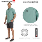 Quiksilver Men'S Regular Fit Premium Cotton Woven Short Sleeve Button Up Casual Shirt
