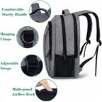 Matein Travel Laptop Backpack, 15.6 Inch College School Computer Bag, Grey | Slim Sturdy Business Daypack, Anti Theft Bookbag, Water Resistant, Gift For Men & Women, Personal Item Bag, Mochilas