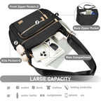 NPBAG Crossbody Bag for Women, Shoulder Purse Handbag Messenger Bag, Trendy Pocketbooks, Waterproof and Multi-Pockets