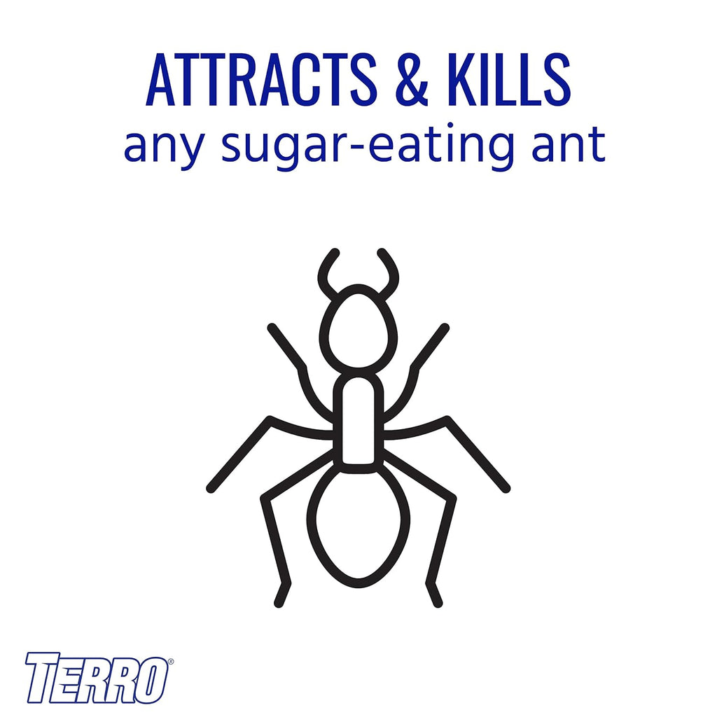 Terro T1804-6 Outdoor Ready-To-Use Liquid Ant Bait Killer And Trap - Kills Common Household Ants - 4 Bait Stations | Ready-To-Use Ant Killer Traps, Kills Common Household Ants Including Acrobat, Crazy, Ghost And Little Black Ants